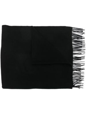 Johnstons of Elgin Joe logo-patch detail scarf - Black
