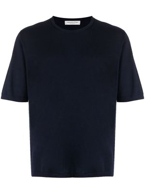 Johnstons of Elgin piqué wool T-shirt - Blue