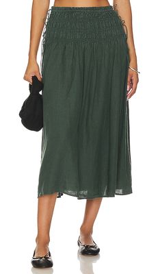 Joie Clover Skirt in Dark Green