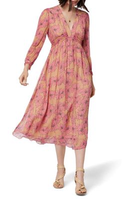 Joie Kaz Floral Silk Maxi Dress in Sandstorm Multi