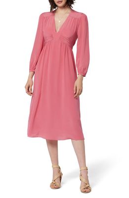 Joie Kaz Long Sleeve Silk Maxi Dress in Rapture Rose