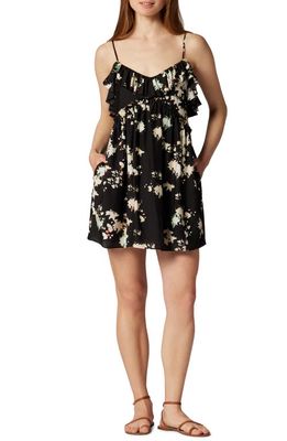 Joie Lilli Floral Minidress in Caviar Multi 