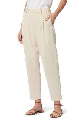 Joie Tessa Cotton Ankle Trousers in Bleached Sand