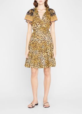 Jolie Tiered Leopard-Print Dress