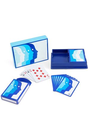 Jonathan Adler Atlas lacquer card set - Blue