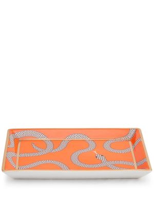 Jonathan Adler Eden porcelain rectangular tray - Orange