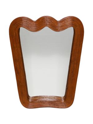 Jonathan Adler Riviera Ripple wood mirror - Brown