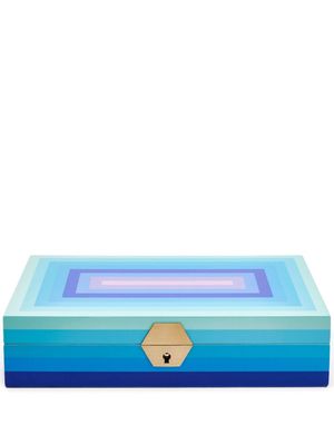 Jonathan Adler Scala lacquered jewelry box - Blue