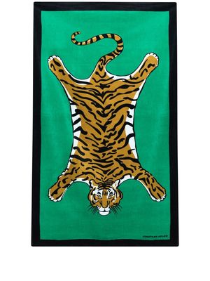 Jonathan Adler Tiger-print beach towel - Green