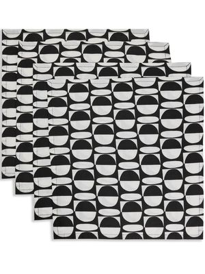 Jonathan Adler Vallauris set of four napkins - Black