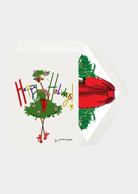 Jonathan Cohen Holiday Tree Dress Card - Set of 10