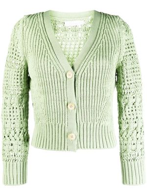 Jonathan Simkhai crochet V-neck cardigan - Green