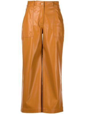 Jonathan Simkhai cropped wide-leg trousers - Brown