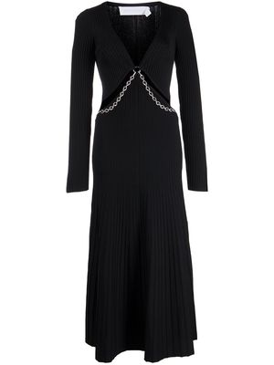 Jonathan Simkhai cut-out chain-embellished dress - BLACK