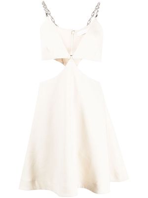 Jonathan Simkhai cut-out mini dress - EGRET