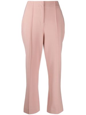 Jonathan Simkhai high-rise pintuck cropped trousers - Pink