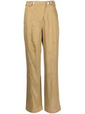 Jonathan Simkhai high-waisted straight-leg trousers - Brown