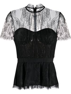 Jonathan Simkhai Kehlani lace panel top - Black