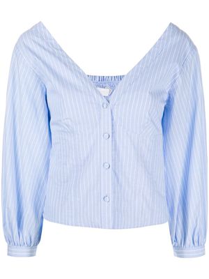 Jonathan Simkhai long sleeve blouse - Blue
