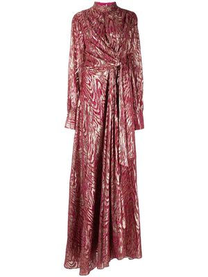 Jonathan Simkhai lurex-detail tied-waist gown - Pink