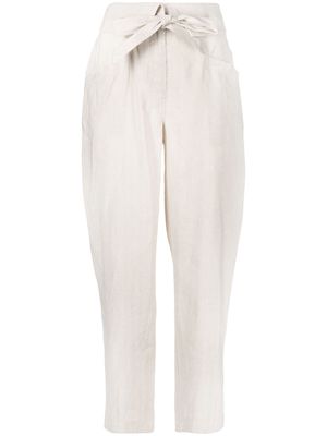 Jonathan Simkhai Penny belted tapered trousers - Neutrals