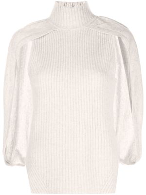 Jonathan Simkhai ribbed-knit cap-sleeves top - SAND