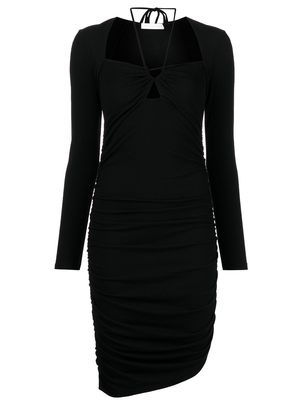 Jonathan Simkhai Standard draped fitted dress - BLACK