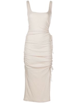 Jonathan Simkhai Standard drawstring-fastened square-neck dress - White