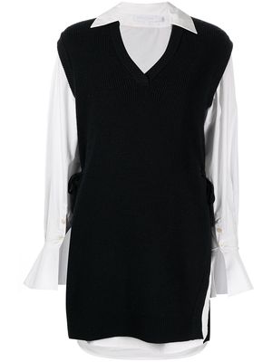 Jonathan Simkhai Standard flared-cuff shirt dress - Black