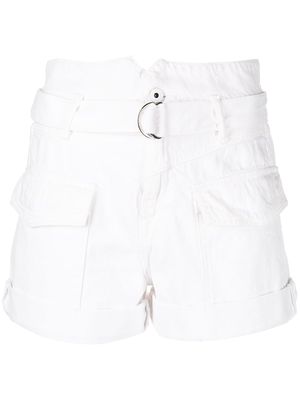 Jonathan Simkhai Standard high-waisted cargo shorts - White