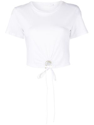Jonathan Simkhai Standard Jayden ring-detail cropped T-shirt - White