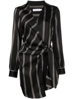 Jonathan Simkhai Standard stripe-print shirt dress - Black