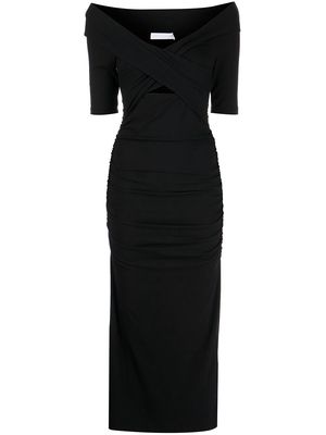 Jonathan Simkhai Standard twist-detail midi dress - BLACK
