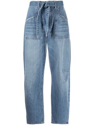 Jonathan Simkhai Standard Utility tied-waist denim trousers - Blue