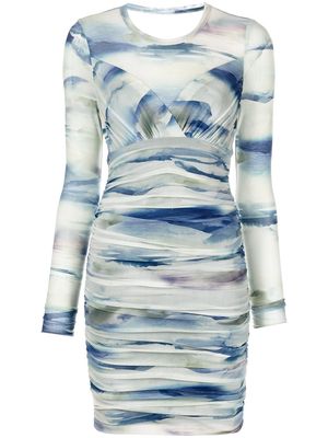 Jonathan Simkhai Standard watercolour-effect minidress - Blue