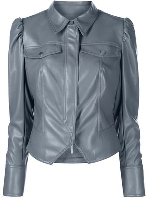 Jonathan Simkhai Standard Wyatt eco stretch-vegan leather jacket - Blue