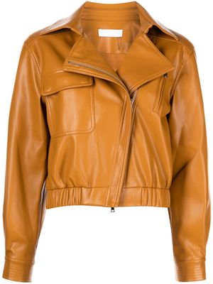 Jonathan Simkhai zipped biker jacket - Brown