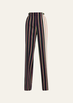 Jones Bicolor Stripe Wool Pants