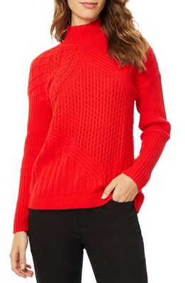 Jones New York Cable Knit Sweater in Rouge