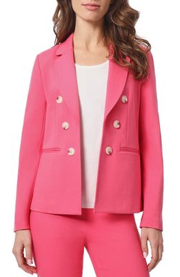 Jones New York Modern Compression Faux Double Breasted Jacket in Fresh Guava