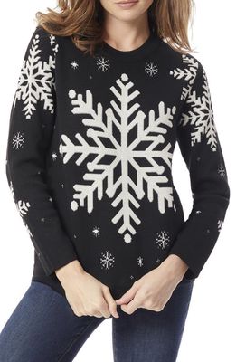 Jones New York Snowflake Sweater in Jones Black Multi