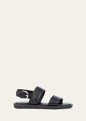 Joni Leather Sporty Slingback Sandals