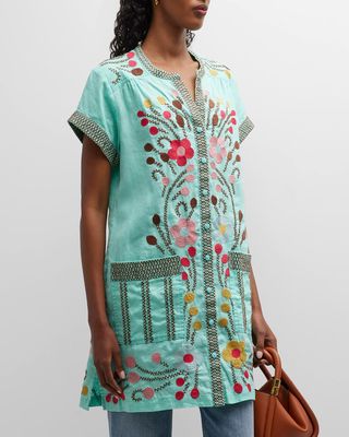 Joni Weekend Tunic with Embroidered Detail