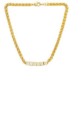 joolz by Martha Calvo x REVOLVE Say My Name Necklace in Metallic Gold.
