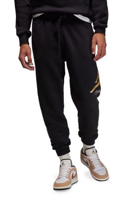 Jordan Baseline Sweatpants in Black/Gold