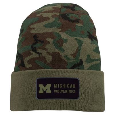 Jordan Brand Men's Nike Camo Michigan Wolverines Military Pack Cuffed Knit Hat