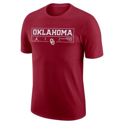 Jordan Brand Men's Nike Crimson Oklahoma Sooners Wordmark Stadium T-Shirt