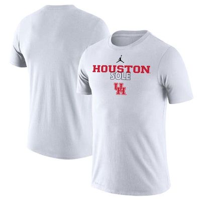 Jordan Brand White Houston Cougars 2023 On Court Bench T-Shirt