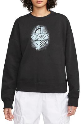 Jordan Brooklyn Fleece Crewneck Graphic Sweatshirt in Black