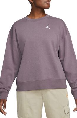 Jordan Brooklyn Fleece Crewneck Sweatshirt in Sky Mauve